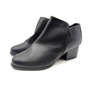Easy Spirit Georgina Block Heel Ankle Bootie Women's Black Size US9M EU39.5